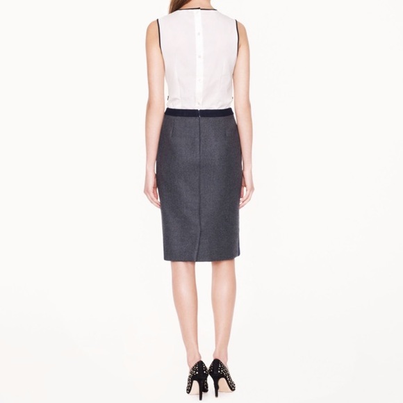 J. Crew tipped pencil skirt in double serge wool colorblock - Picture 3 of 8